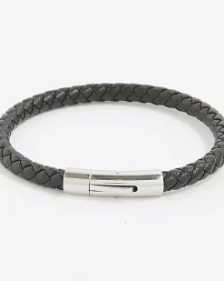 Black Leather Skinny Bracelet