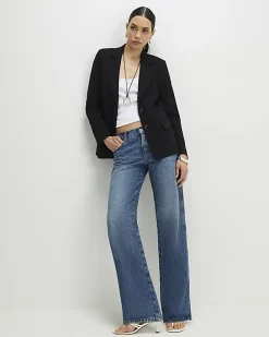 Black Long Sleeve Single Breasted Blazer