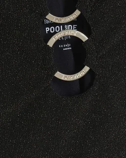 Black Metallic Ring Swimsuit