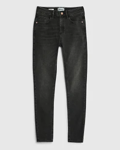 Black Mid Rise Skinny Jeans