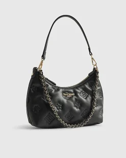 Black Monogram Quilted Shoulder Bag