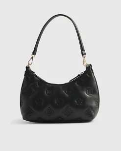 Black Monogram Quilted Shoulder Bag