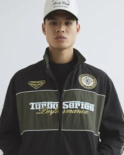 Black Motorcross Funnel Track Jacket