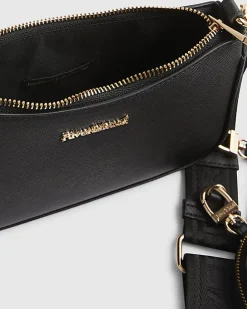 Black Multi Pouch Monogram Crossbody Bag