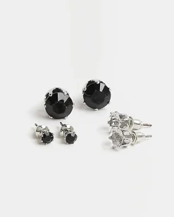 Black Multipack 6 Stud Earrings