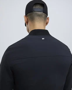 Black Muscle Fit Bomber Jacket