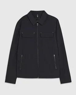 Black Muscle Fit Shacket