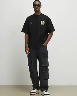 Black Oversized Brooklyn Midweight T-Shirt