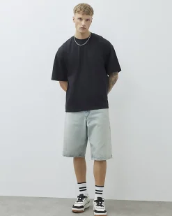 Black Oversized Fit Crew Neck T- Shirt