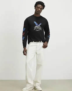 Black Oversized Fit LA Eagle T-Shirt