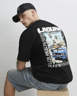 Black Oversized Fit Laguna Turbo T-Shirt