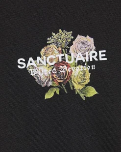 Black Oversized Fit Lightweight Print T-Shirt