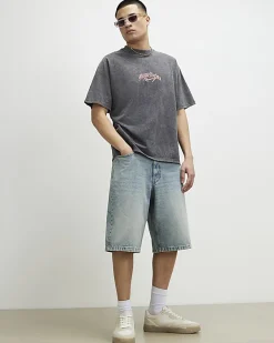 Black Oversized Fit Miami Nights T-Shirt