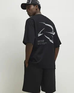 Black Oversized Fit Midweight T-shirt