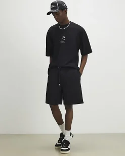 Black Oversized Fit Midweight T-shirt