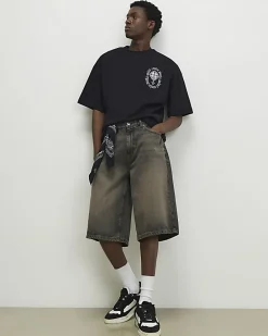 Black Oversized Fit Saint Croix Paris T-Shirt