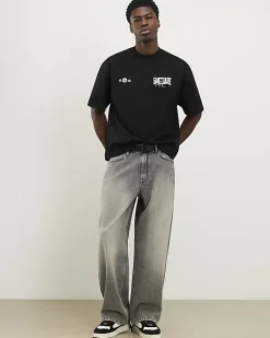 Black Oversized Fit Sanctuaire Champ T-Shirt