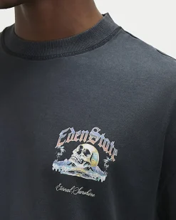 Black Oversized Fit Skull Graphic T-Shirt