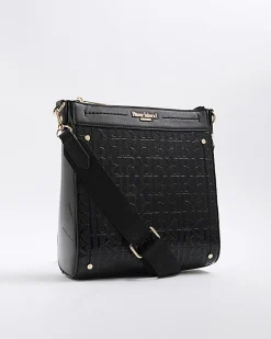 Black Patent Monogram Messenger Bag