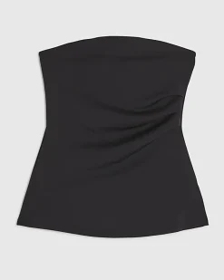 Black Polyamide Bandeau Top