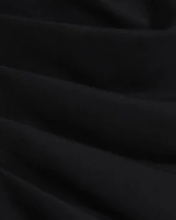 Black Ponte Sleeveless Button Detail Top