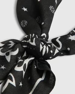 Black Print Bandana