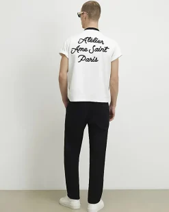 Black Regular Fit 5 Pocket Chino Trousers