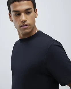 Black Regular Fit Crew Neck T-Shirt