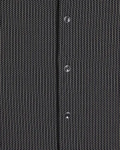 Black Regular Fit Geometric Jacquard Shirt