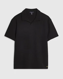 Black Regular Fit Lightweight Polo T-shirt
