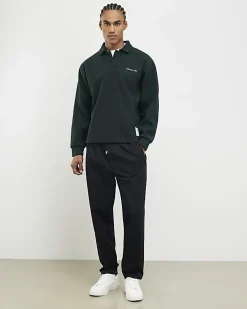 Black Regular Fit Pleated Joggers