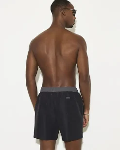Black Regular Length Colour Block Swim Shorts