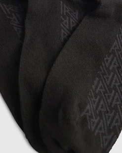 Black RI Monogram Pack Of 7 Socks