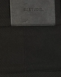 Black RI Studio Wide Leg Pleat Trousers