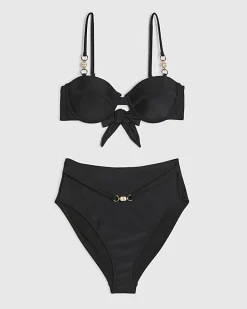 Black Shaping Notch Bikini Top