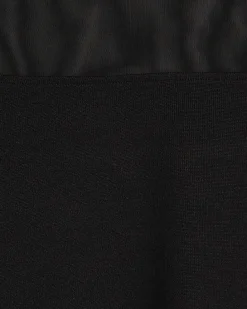 Black Short Sleeve Cosy Mesh Cape Top
