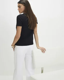 Black Short Sleeve Via Manzoni T-shirt