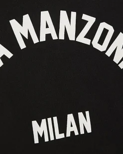 Black Short Sleeve Via Manzoni T-shirt