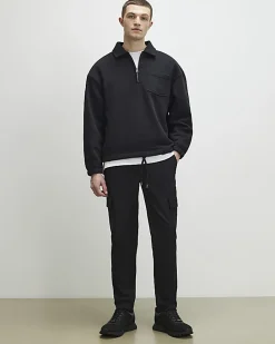 Black Skinny Fit Cargo Trousers