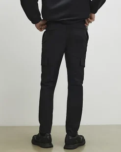 Black Skinny Fit Cargo Trousers