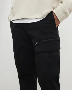 Black Skinny Fit Multi-Pocket Cargo Trousers