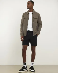 Black Skinny Fit Stretch Shorts