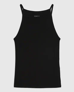 Black Sleeveless Cotton Tank Top