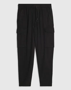 Black Slim Fit Cargo Trousers