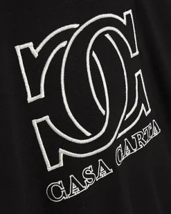 Black Slim Fit Casa Carta Pique T-Shirt