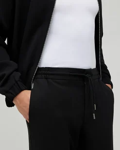 Black Slim Fit Elasticated Smart Joggers