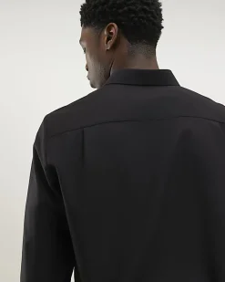 Black Slim Fit Long Sleeve Shirt