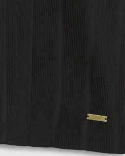 Black Slim Fit Open Neck Polo Shirt