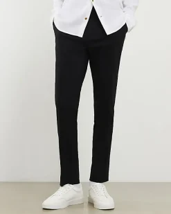Black Slim Fit Stretch Chino Trousers
