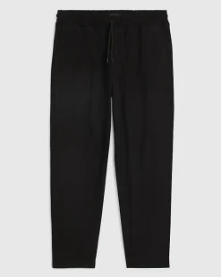 Black Slim Fit Stretch Textured Joggers